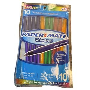 Paper Mate Ball Point Pens Assorted Ink 1.0mm Medium 10 Pens 2006